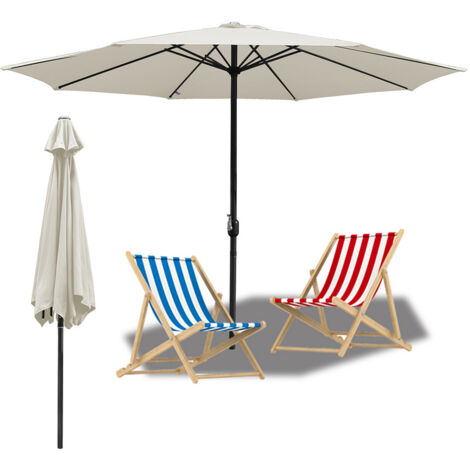 Parasol De Jardin Portable 2x2m Outsunny - Toile Carrée Ajustable, Pied Pointu Pour Sable/sol - 3