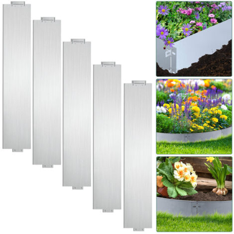 Bordure De Pelouse SUBTLETY 15m | Hauteur 9.6cm - Plastique Flexible Anthracite | Pour Jardins Et Allées