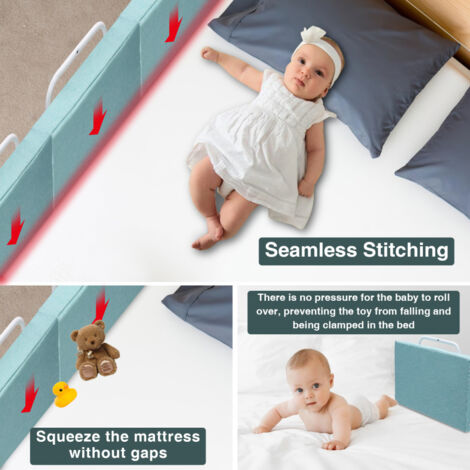 Froadp 150cm Barrière De Lit Réglable En Hauteur 76-96 Cm Protection