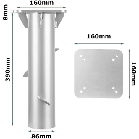 Tolletour Support Parasol Balcon Pieds De Parasols M Tal Support Universel En Acier