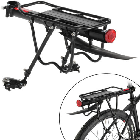 Vélo Porte Bagage,TTLIFE Porte Bagage VTT arrière réglable, Porte Bagage vélo arrière Alliage d'aluminium pour VTT de 24 à 29 - Sport