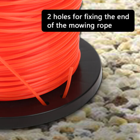 TolleTour Fil de coupe 100M débroussailleuse Nylon Roll Trimmer Orange Star 2.4mm