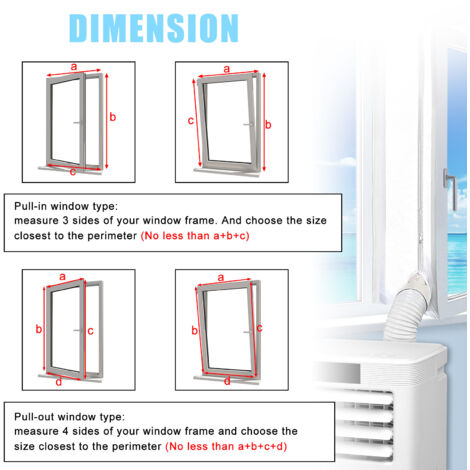 Kit Étanchéité Fenêtre 400cm Pour Climatiseur Mobile - Blanc, Sans Perçage