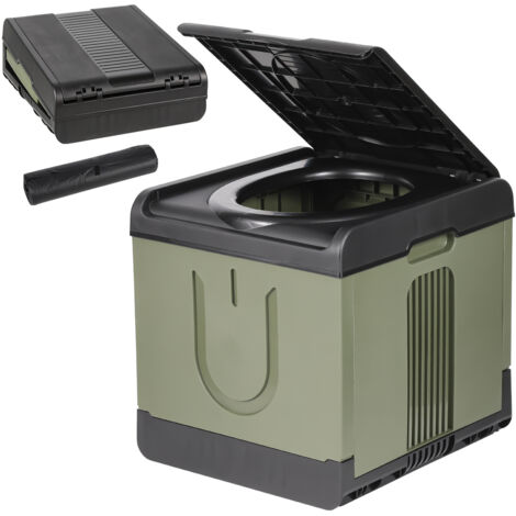Toilette Portable Avec Accoudoirs Amovibles - Capacité 150 Kg - Pour Camping, Personnes âgées, Femme Enceinte