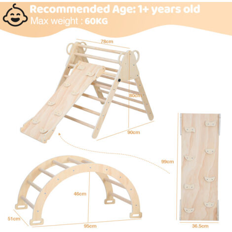 DREAMADE Ensemble Toboggan et Balançoire 7 en 1 pour Tout-Petits, Jeux