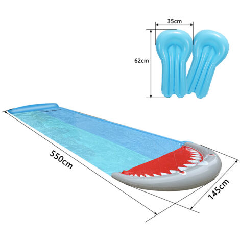 5.5m Toboggan aquatique Toboggan aquatique PVC Jouet d’eau Toboggan d