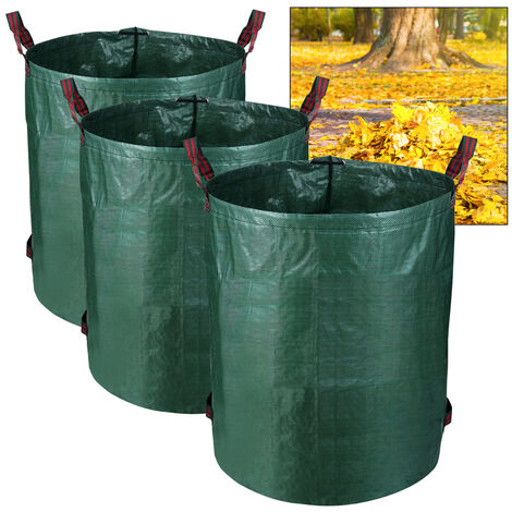 Sacs à déchets de jardin XXL Sacs à gazon Conteneur à gazon Sacs à feuilles  272L Sacs à déchets de jardin Premium 2X