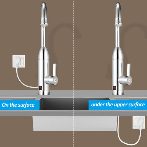 TolleTour TolleTour Robinet Chauffe eau Instantané Electrique 3kW pour un  Lave-mains, Vaisselle Mais Pas pour une Douche Bien Chaude