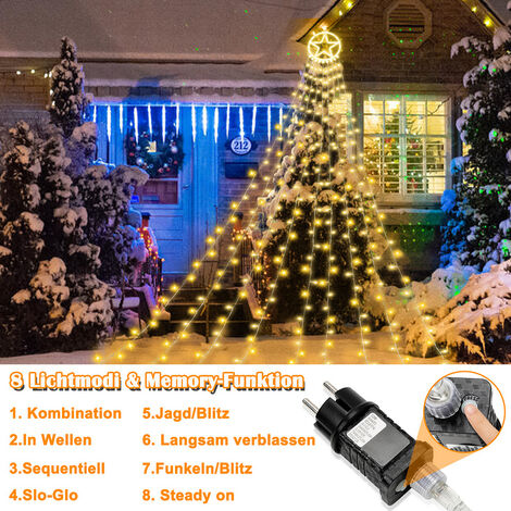 Guirlande lumineuse LED Sapin de Noël Éclairage Chambre Bush Blanc chaud