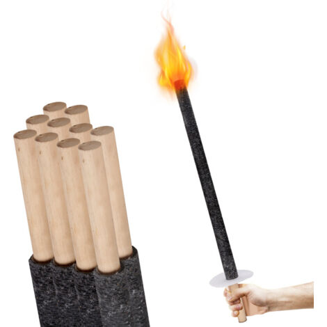 Ollewiellan Lot de 50 torches pour l'extérieur, durée de combustion de 100 minutes, torches de jardin, torches de jardin, torches pour la randonnée