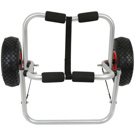 Chariot De Transport Pour Kayak, Canoë, Paddle – Réglable En Largeur, Roues De 20 Cm – Charge Max 45 Kg !