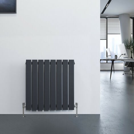 Meykoers 600 x 608mm Horizontal Radiator Anthracite Central Heating Flat Panel Radiator