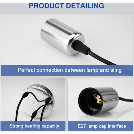 Meykoers Modern Pendant Light 3 Lights Hanging Light with Chrome Lampshade for Living Room Dining Room Balcony Cafe E27