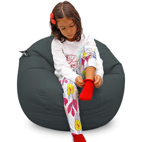 Pouf per Bambini in Similpelle Grigio Unica Grigio