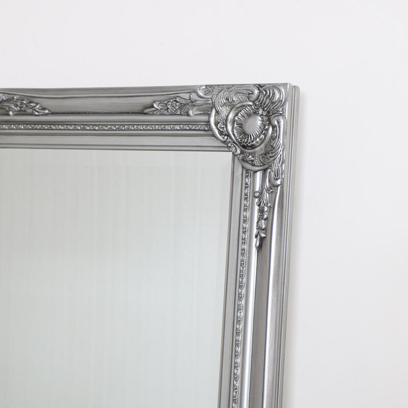 Arlington Ornate Small Wall Mirror - Antique Silver