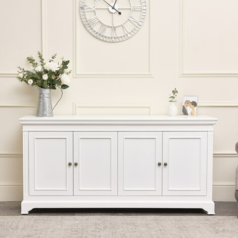 Large White 4 Door Sideboard - Daventry White Range