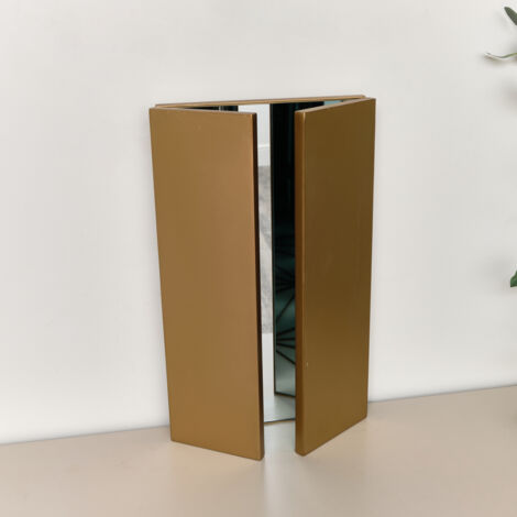 Large Gold Dressing Table Triple Mirror - 70cm x 60cm