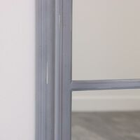 Large Grey Rectangle Window Mirror 130cm x 95cm