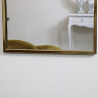 Gold Framed Rectangle Wall Mirror 80cm x 37cm - Gold