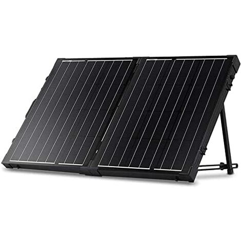 Renogy 100W 12V Monokristallines Off-Grid Panel Solar Portátil Plegable  Caja Soporte Integrado sin Impermeable Cargador Controlador