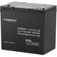 Batería de Litio Renogy 12V 100Ah LiFePO4 Core Mini - Compacta, con protección contra frío