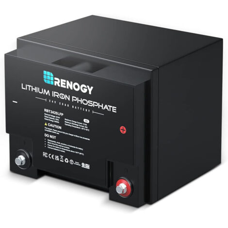 Renogy 12 V 100 Ah Batteria LiFePO4 al Litio per Motori da Traino con Bluetooth, BMS Renogy 12 V 100 Ah Batteria LiFePO4 al Litio per Motori da Traino con Bluetooth, BMS