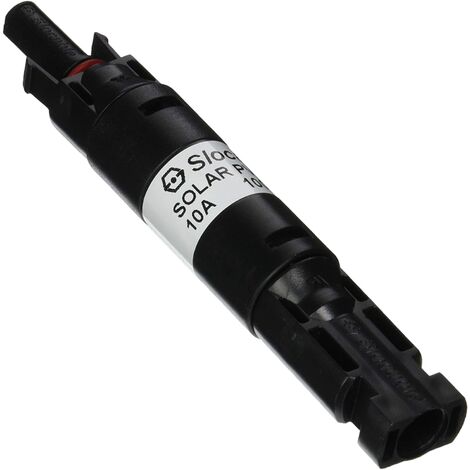 Renogy Connettore fusibile 10A MC4 maschio + connettore M/F femmina per accessori per cavi per pannelli solari fotovoltaici con protezione per pannello solare e regolatore di carica fusibile