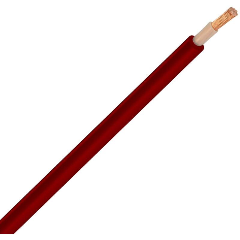 Rollo Cable Eléctrico de 100 m, Paralelo, Sección de cable en dos Medidas, Color Negro y Rojo