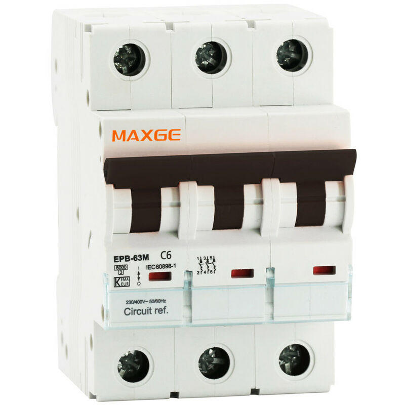 Interruptor Diferencial Industrial Superinmunizado 4P 30mA 25-40A 10kA  Clase A MAXGE - efectoLED