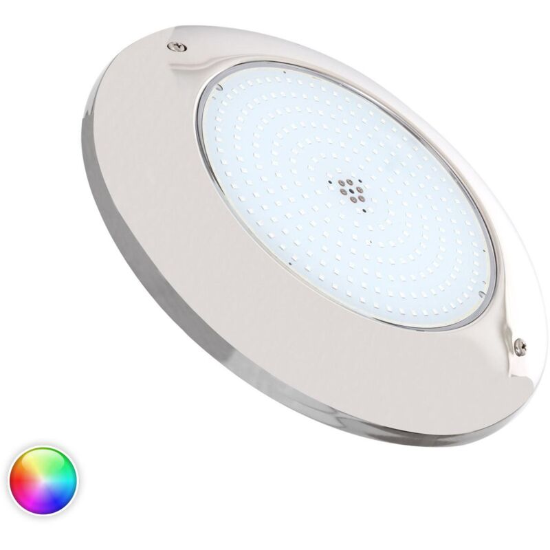 Foco Piscina Superficie rgb sumergible 12v ip68 acero inoxidable 20w ledkia lighting