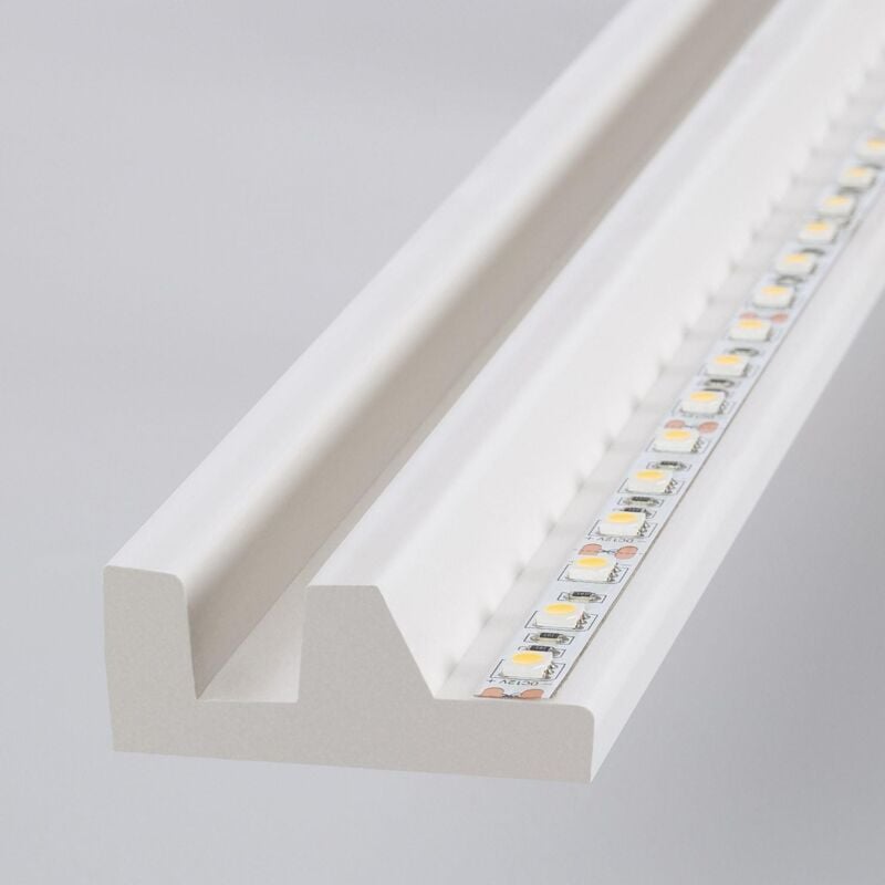Moldura para Tira LED 2m Diagonal Modern Blanco