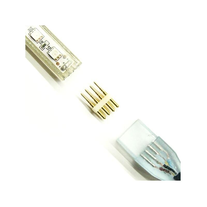 Cable Conector Tira LED Monocolor 220V AC Corte cada 25cm/100cm - efectoLED
