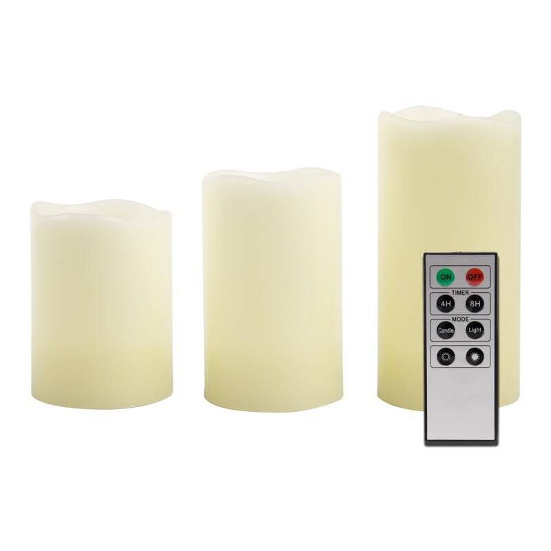 Pack de 3 Velas LED Cera Natural - efectoLED