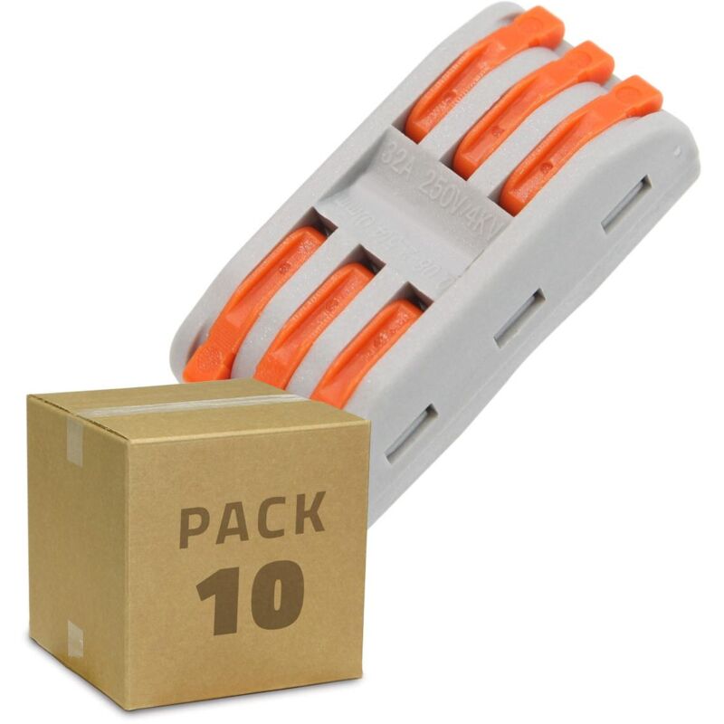 Pack 20 Conectores Rápidos 3 Entradas para Cable Eléctrico 0.08-4 mm² -  efectoLED