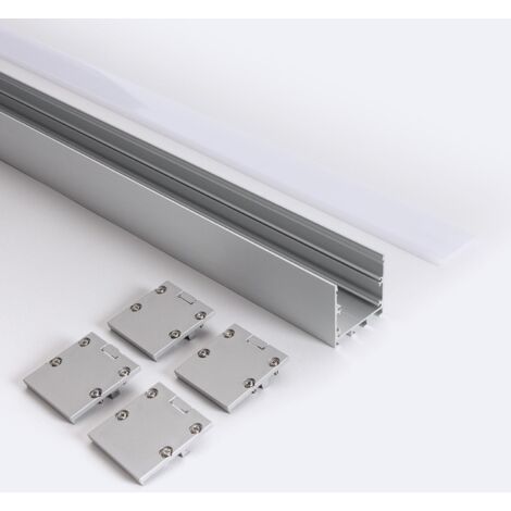 Perfil de Aluminio Superficie para Tira LED con Difusor 5050 - 2M