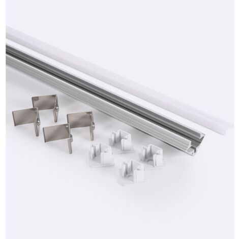 Perfil de Aluminio Superficie 2m para Doble Tira LED hasta 20 mm - efectoLED