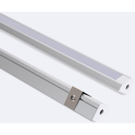 Perfil Aluminio Superficie y Colgante 2m para Tira LED hasta 24 mm 2m