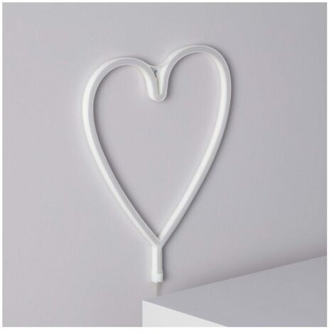 Neón LED Heart con Batería Rosa