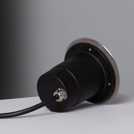 Foco Exterior Empotrable Suelo Circular Inox para GU10 Plateado