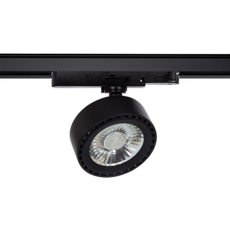 Foco Carril LED Trifásico 20W Onuba CCT Seleccionable Negro Seleccionable (Cálido-Neutro-Frío)