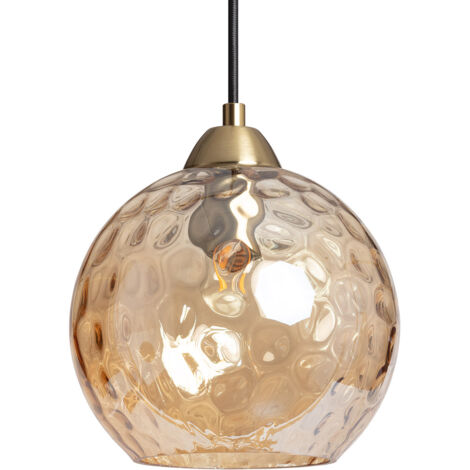 Lámpara Colgante Cristal Cornelio Ámbar