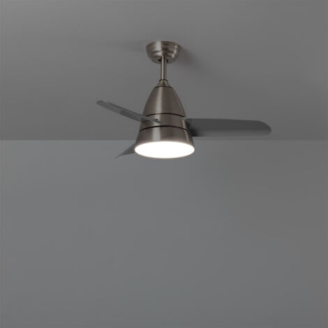 Ventilador de Techo Silencioso Industrial Plata 91cm Motor DC (3000K - 4000K - 5500K)
