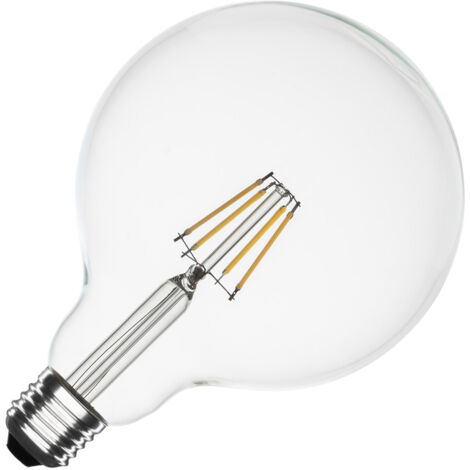 Bombilla Filamento LED E27 Casquillo Gordo 6W 720 lm G125 No Flicker 2700K Blanco Cálido (1/2)