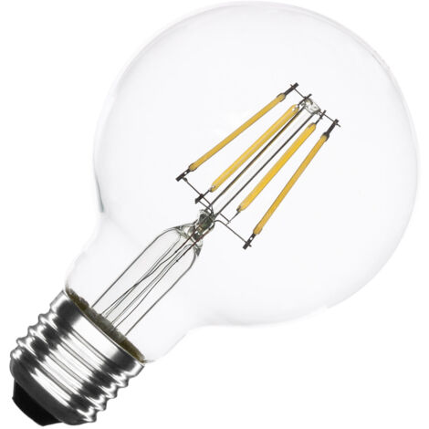 Bombilla Filamento LED E27 Casquillo Gordo 6W 720 lm Regulable G80 No Flicker 4000K Blanco Neutro (1/2)
