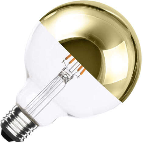 Bombilla Filamento LED E27 Casquillo Gordo 6W 600 lm G95 Gold Reflect No Flicker 2200K Súper Cálido (1/2)
