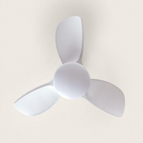 Ventilador de Techo Silencioso Poros 76cm Motor DC Blanco  Con Luz Mando a Distancia Wifi: False