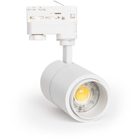 Foco Carril LED Trifásico 20W Pulyx Regulable CCT Seleccionable Multiángulo 15-60º Blanco