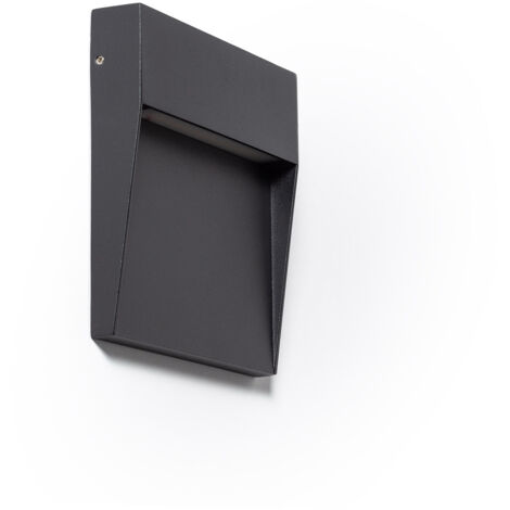 Aplique de Pared Exterior LED 6.5W CCT Seleccionable Superficie Cuadrado Jade Negro