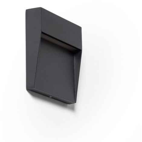 Aplique de Pared Exterior LED 3W CCT Seleccionable Superficie Cuadrado Jade Negro