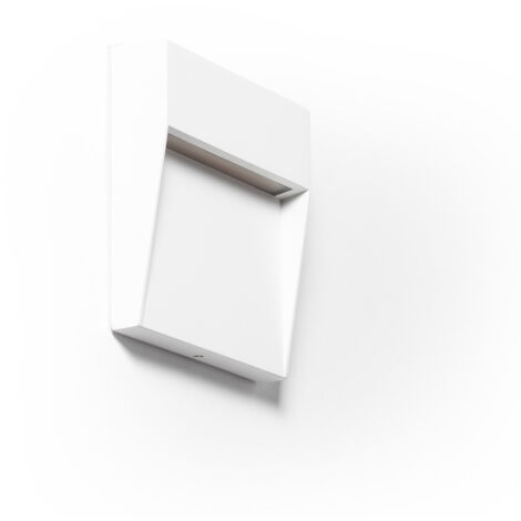 Aplique de Pared Exterior LED 3W CCT Seleccionable Superficie Cuadrado Jade Blanco